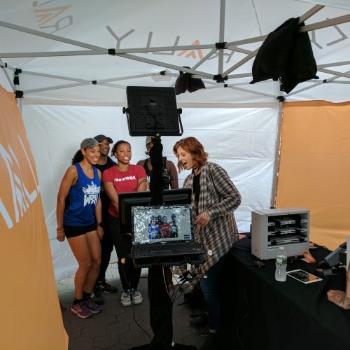 Behind the scenes of a SnapFiesta FlipBook set up.