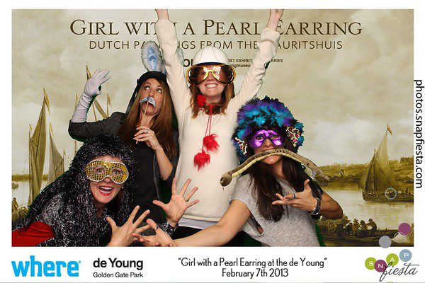 Green screen photo booth at the De Young