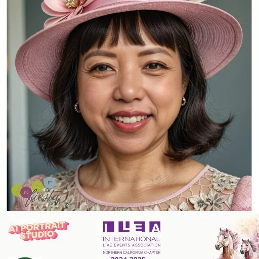 AI portrait of a woman wearing an elegant hat