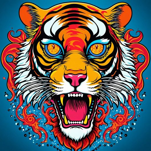 a graphic tiger