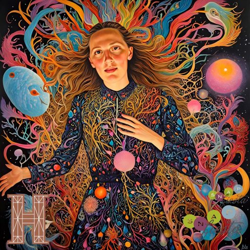 psychedelic AI image of a woman