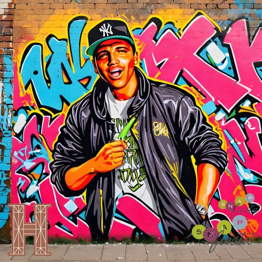 AI graffiti of a man