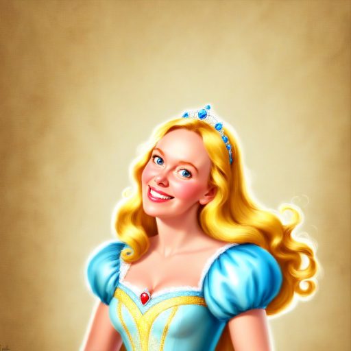 AI image of a blonde princess