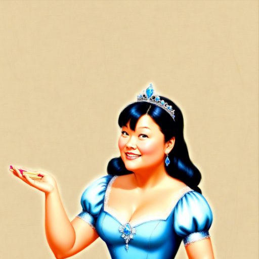 AI image of a princess with dark hair