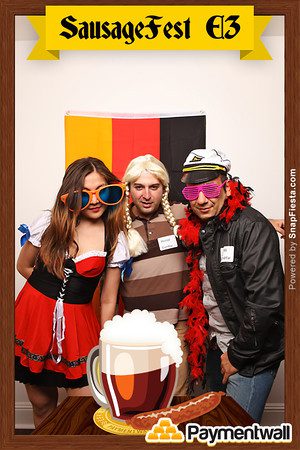 sausagefest payment wall photo booth